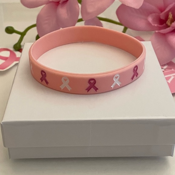 🌸 4pc Breast Cancer Awareness Stretchable Silicone Bracelets - Picture 11 of 12